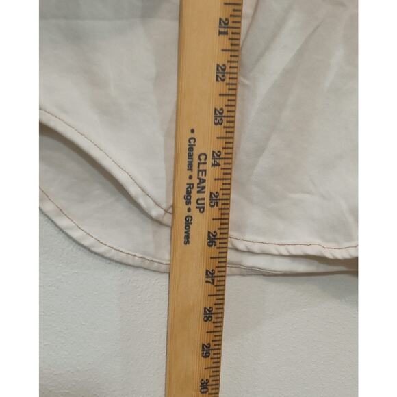 American Eagle Women’s Button Up Shacket Oversized Cream White Denim Size S - Picture 12 of 12